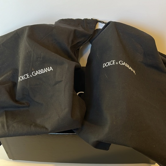 Dolce & Gabbana Décolleté Stagnola Argento Gold Metallic Crinkle Pump Sz 5.5 - Picture 8 of 9